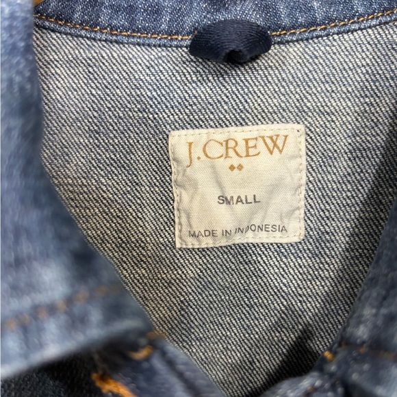 J. Crew Blue Denim Jean Jacket size S, EUC - Picture 3 of 9